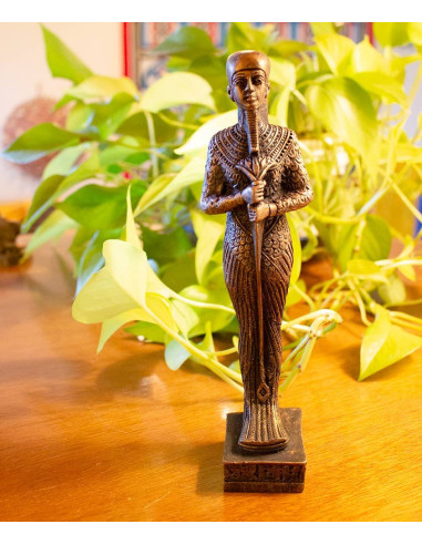 STATUE DE PTAH EN COULEUR BRONZE - 23.5CM - DIEU ÉGYPTIEN